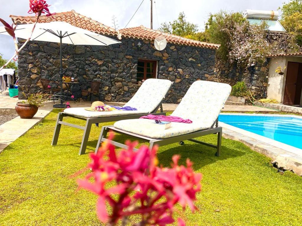 Climatized Pool Free Wifi Casa Rural Las Pareditas Tijarafe Buitenkant foto